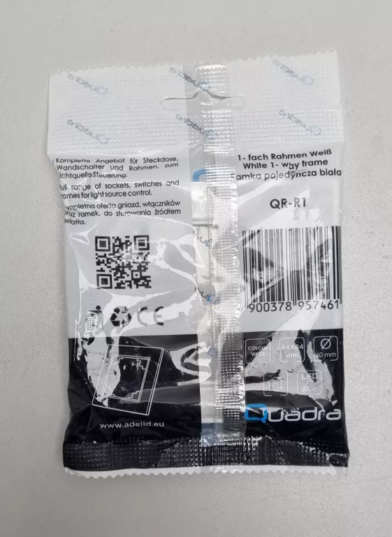 RAMKA POJEDYNCZA QUADRA BIAŁA QR-R1