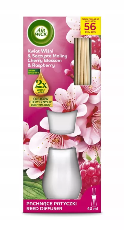 AIR WICK AIR WICK PATYCZKI ZAPACHOWE KWIAT WIŚNI & MALINY 42ML