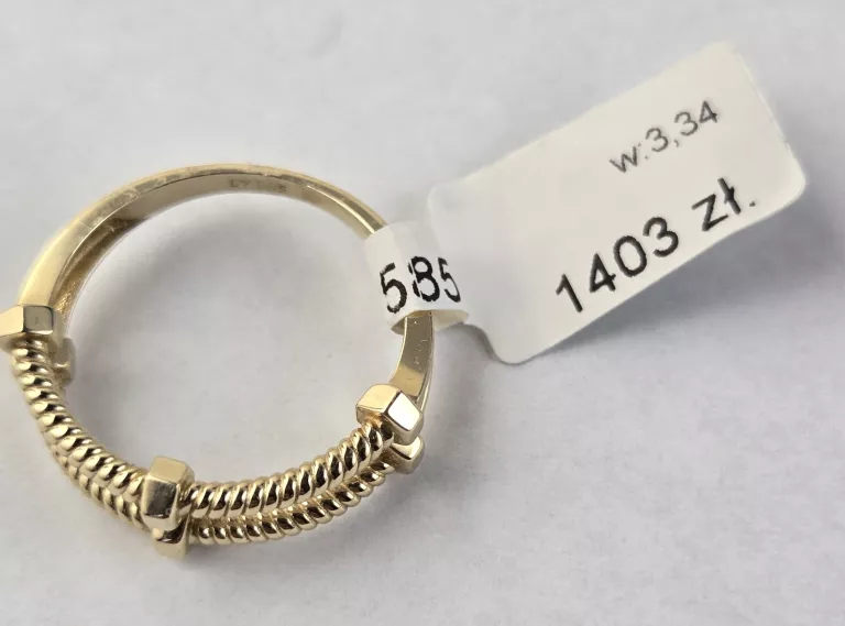 ZŁOTY PIERŚCIONEK 3,34G 585 R.15