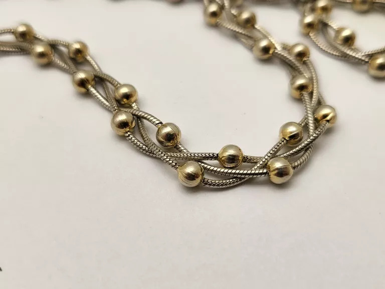 PIĘKNY SREBRNY NASZYJNIK 23,14G 925 45CM