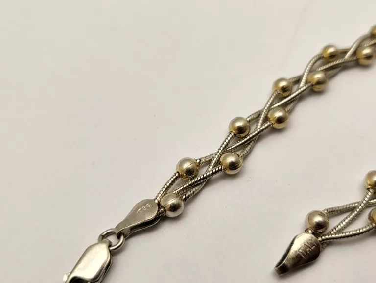 PIĘKNY SREBRNY NASZYJNIK 23,14G 925 45CM