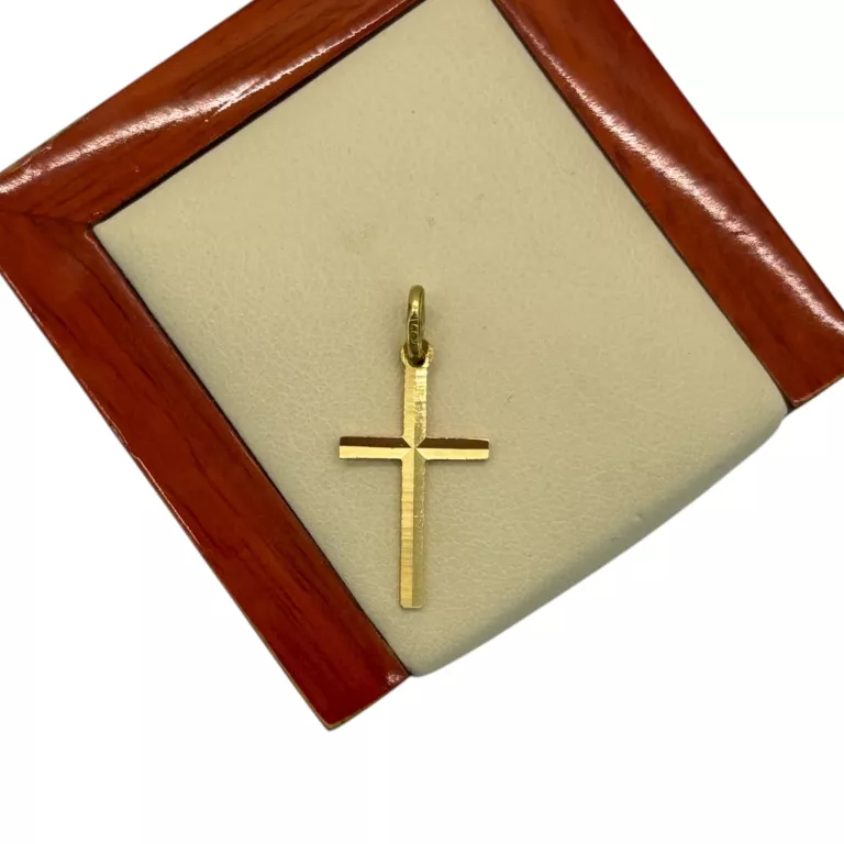 ZŁOTY [750] WISIOREK  KRZYŻYK 1,11G