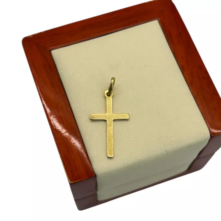 ZŁOTY [750] WISIOREK  KRZYŻYK 1,11G