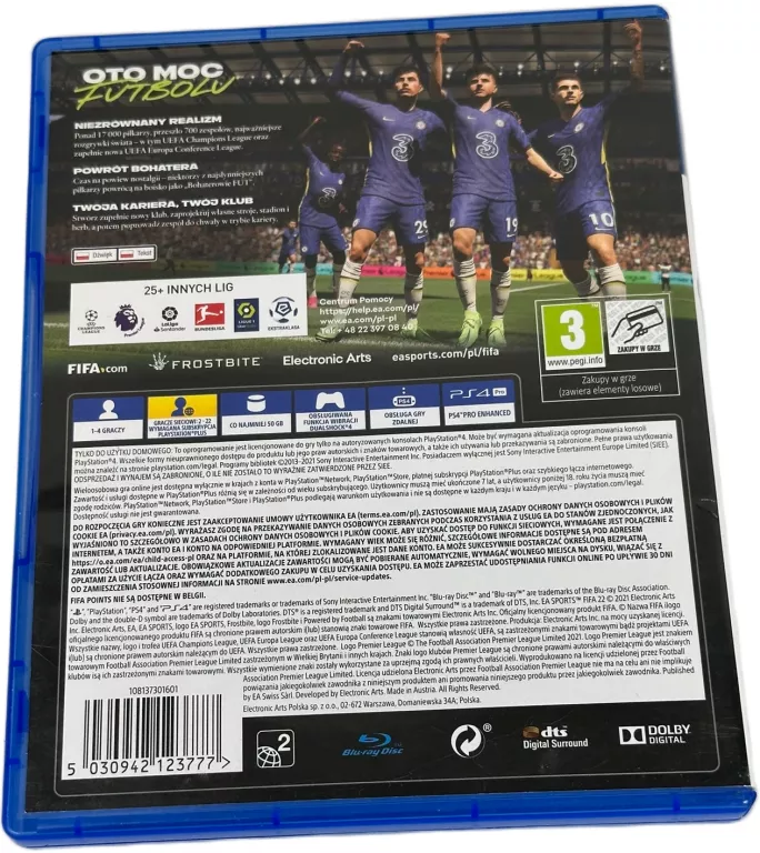 GRA SPORTOWA FIFA 22 NA KONSOLĘ PLAYSTATION 4 PS4