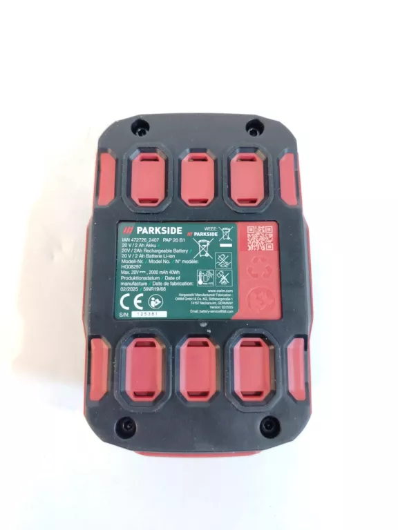 WKRETARKA PARKSIDE PABS 20-LI G8 WALIZKA