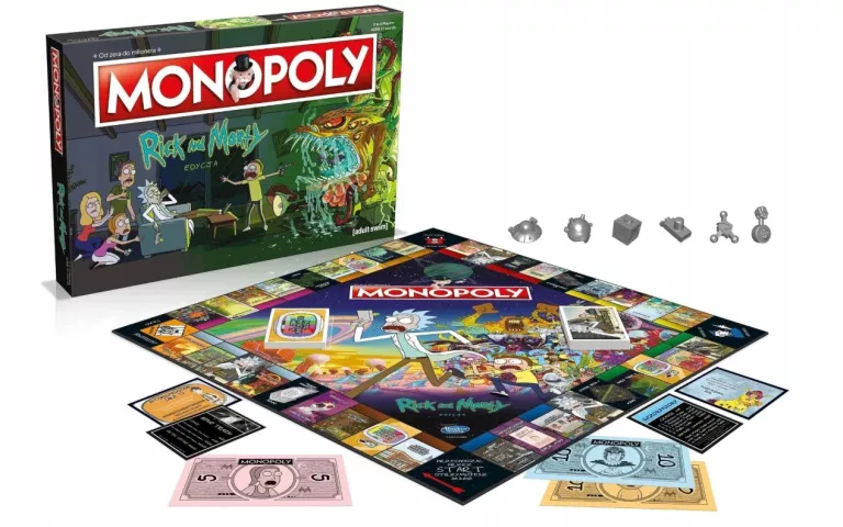 GRA PLANSZOWA MONOPOLY RICK AND MORTY PL DLA FANÓW SERIALU KOLEKCJONERSKA