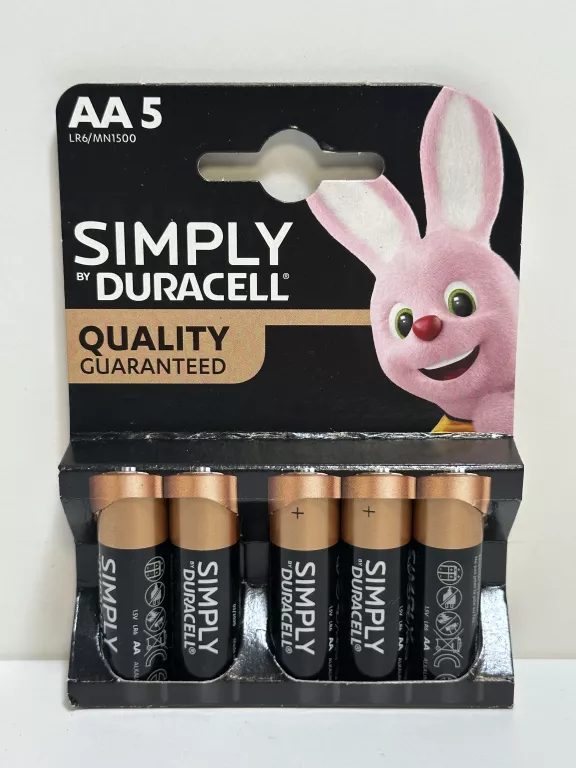 BATERIA ALKALICZNA DURACELL AA (R6) 5 SZT. WARTO