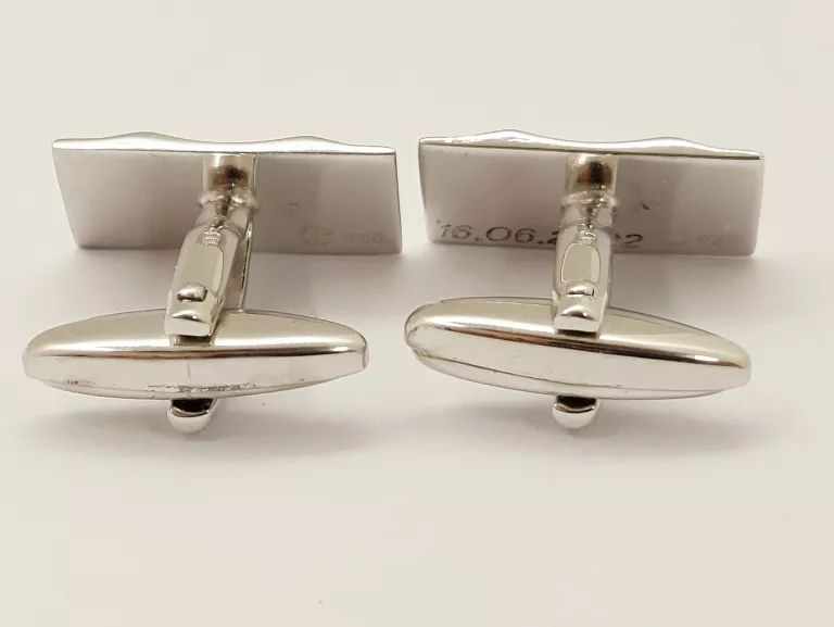 ELEGANCKIE SREBRNE SPINKI DO MANKIETÓW 12,88G.