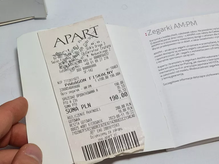 ZEGAREK AM PM KOMPLET DOW ZAK