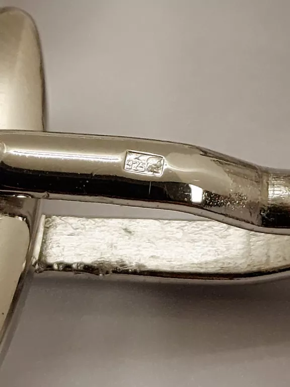 ELEGANCKIE SREBRNE SPINKI DO MANKIETÓW 12,88G.