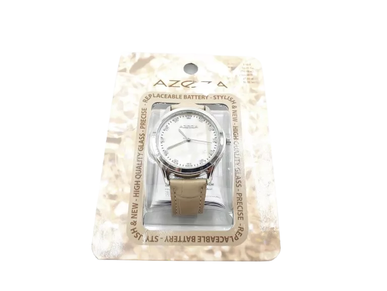 ZEGAREK AZOZA BEŻOWY PASEK