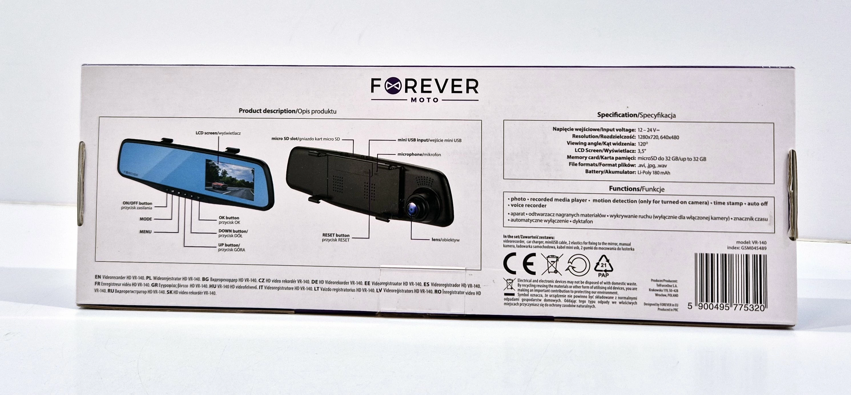 forever-videorejestrator-hd-vr-140-ean-gtin-5900495775320