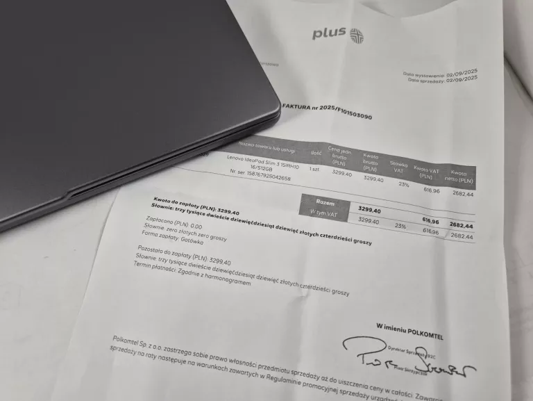 LENOVO IDEAPAD SLIM 3 15IRH10 I5/16GB/512GB KOMPLET GWARANCJA IDEAŁ!