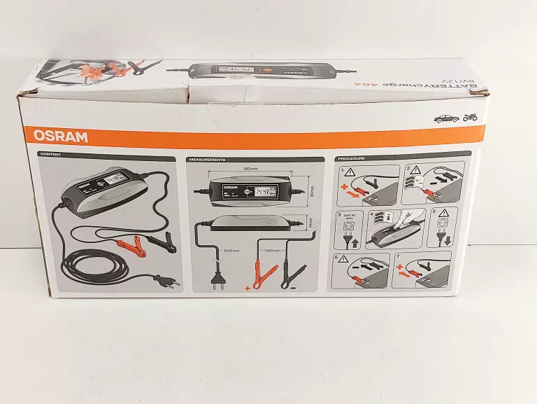 PROSTOWNIK OSRAM 404 BATTERY CHARGER 6V/12V