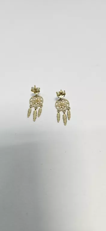 ZŁOTE KOLCZYKI ŁAPACZE SNÓW 585 14K