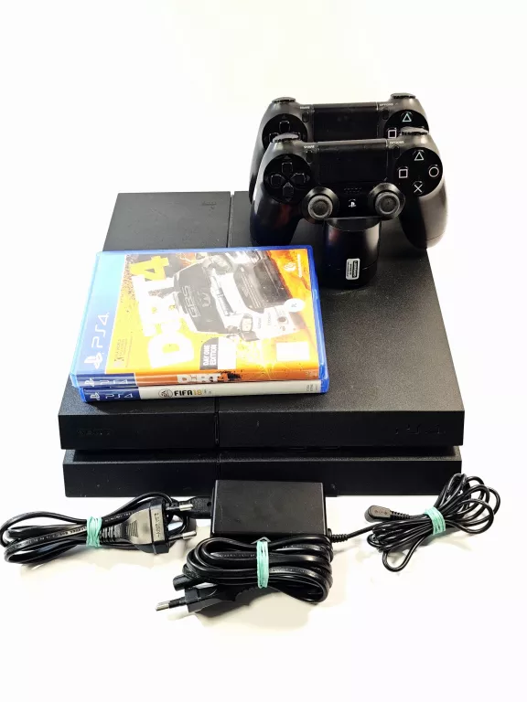 KONSOLA SONY PS4 500GB 2X PAD ŁADOWARKA 3 GRY KABLE