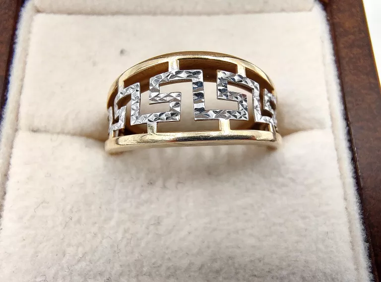 CIEKAWY ZŁOTY PIERSCIONEK 2,13G/585 R14