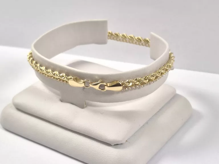 NIENOSZONA ZŁOTA BRANSOLETKA 3,71G 585 18CM