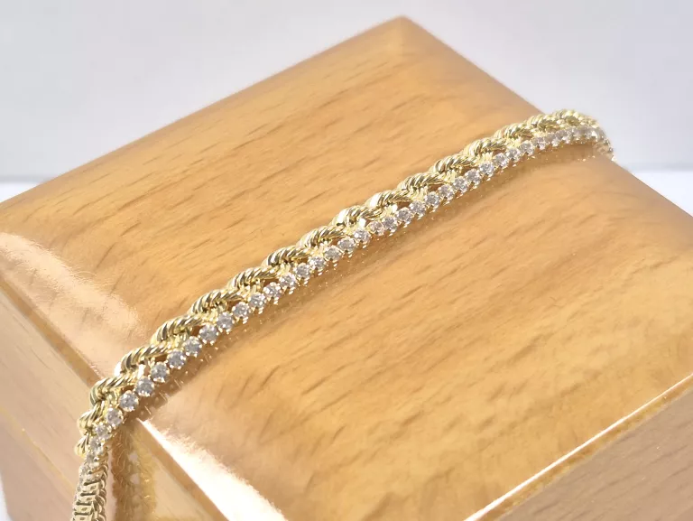 NIENOSZONA ZŁOTA BRANSOLETKA 3,71G 585 18CM