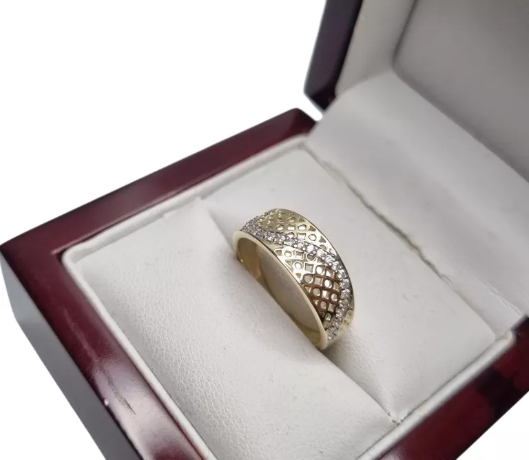 ŚLICZNY ZŁOTY PIERŚCIONEK 375 | 2,06G | R14