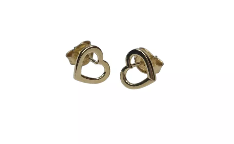 ZŁOTE KOLCZYKI SERDUSZKA 375 0,71G