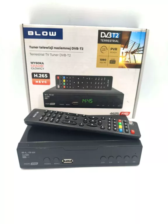 DEKODER DVB-T2 BLOW 4625FHD KOMPLET,GW