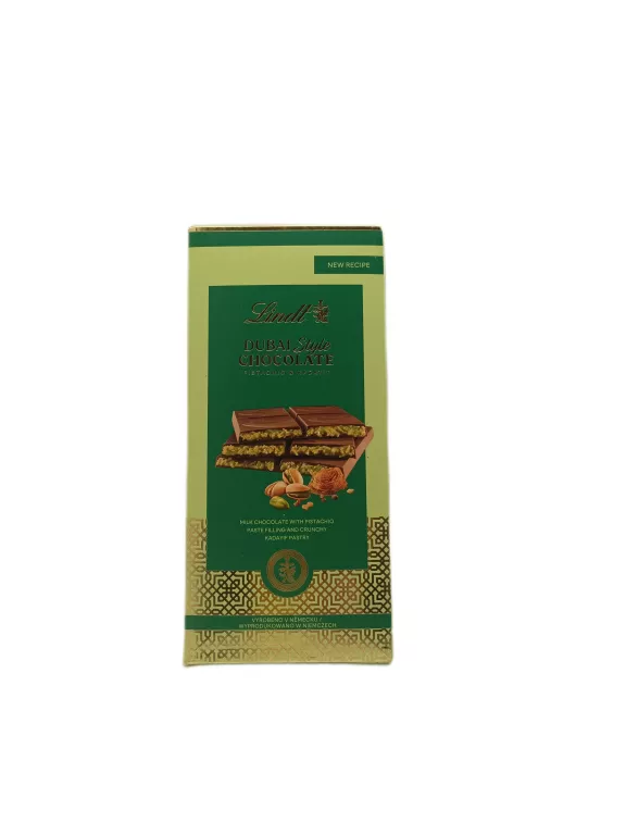 LINDT CZEKOLADA DUBAJSKA 145G - DUBAI CHOCOLATE Z PISTACJAMI I KADAYIF