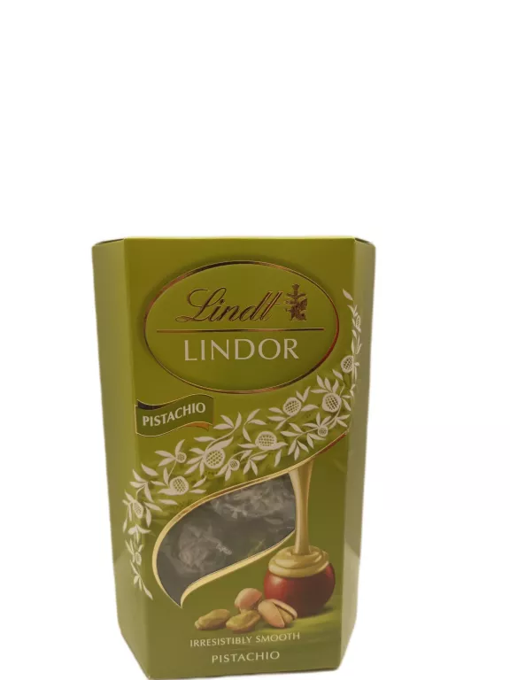 LINDT LINDOR PISTACHIO PRALINY Z CZEKOLADY MLECZNEJ PISTACJOWE 200 G