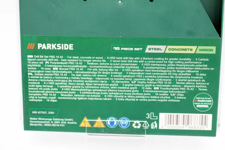 KOMPLET WIERTEŁ PBS 16 A2 PARKSIDE