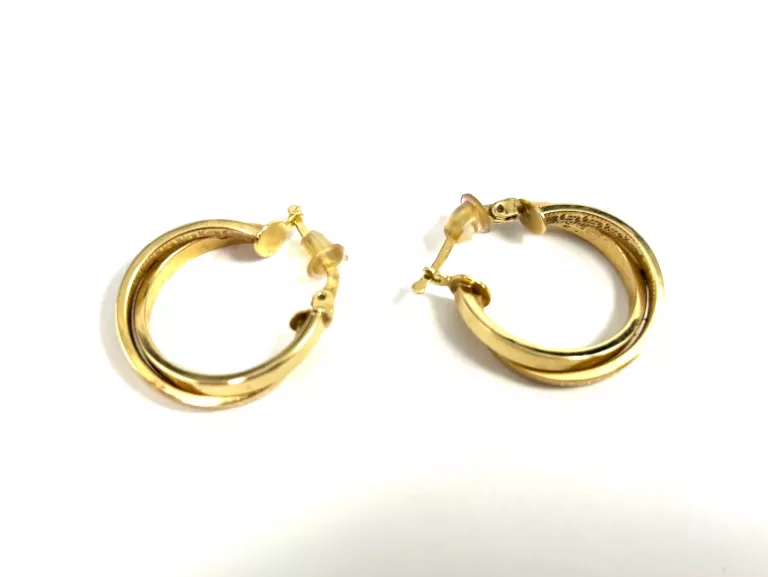 ZŁOTE KOLCZYKI KÓŁKA 585 - 1,5CM - 2,43G