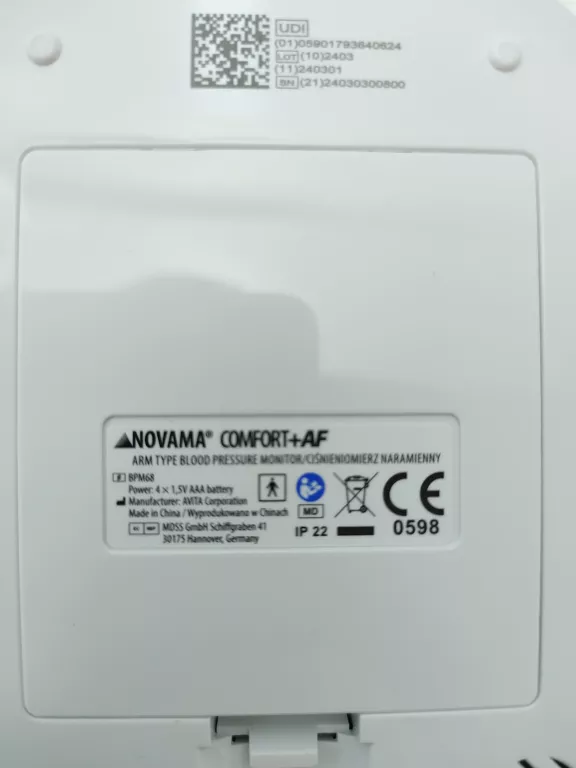 CISNIENIOMIERZ NOVAMA CONFORT + AF