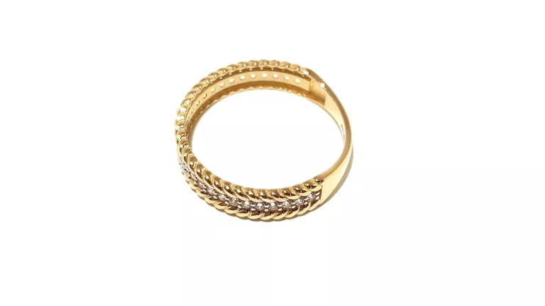 WYRÓB JUBILERSKI UŻYWANY ZŁOTY PIERŚCIONEK PR585 R14 1,53G