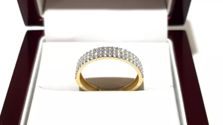 WYRÓB JUBILERSKI UŻYWANY ZŁOTY PIERSCIONEK PR585 R17 1,53G