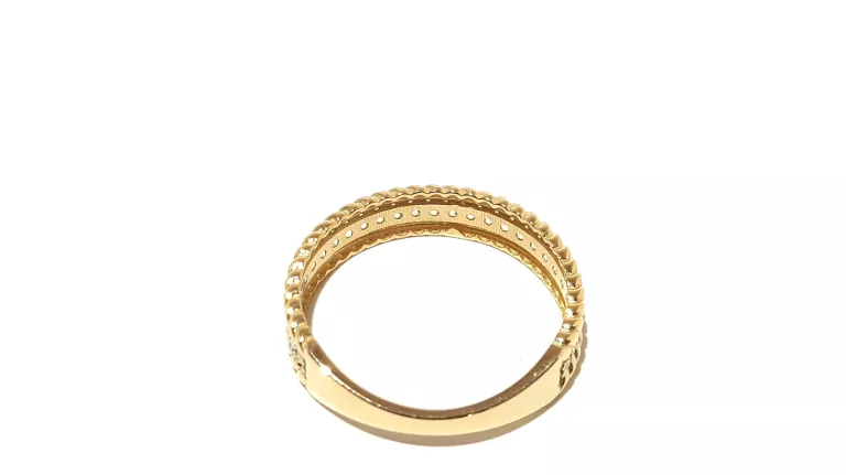 WYRÓB JUBILERSKI UŻYWANY ZŁOTY PIERŚCIONEK PR585 R14 1,53G