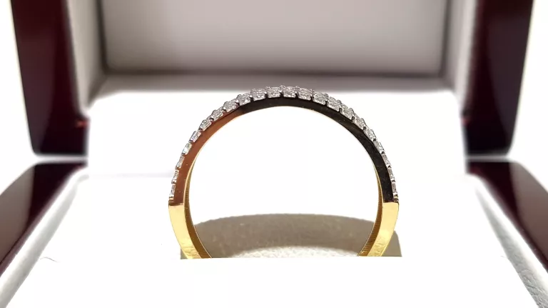 WYRÓB JUBILERSKI UŻYWANY ZŁOTY PIERSCIONEK PR585 R17 1,53G