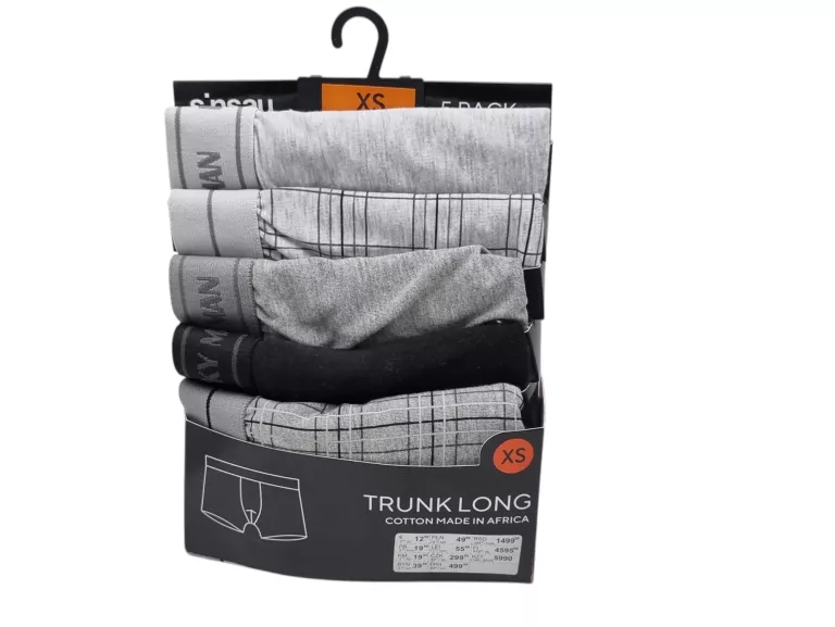 MĘSKIE BOKSERKI 5 PACK XS