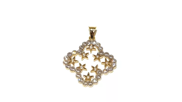 WYRÓB JUBILERSKI UŻYWANY ZŁOTA ZAWIESZKA GWIAZDKI PR585 2X2CM 1,77G