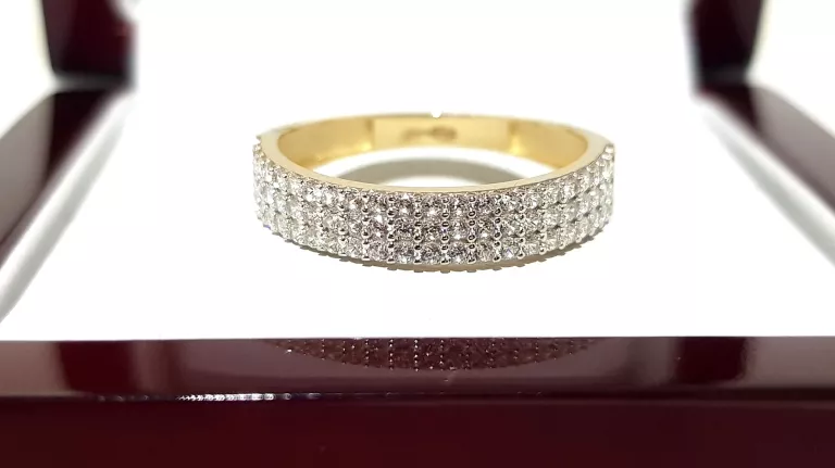 WYRÓB JUBILERSKI UŻYWANY ZŁOTY PIERSCIONEK PR585 R17 1,53G