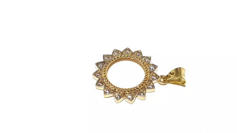 WYRÓB JUBILERSKI UŻYWANY ZŁOTA ZAWIESZKA PR585 SERDUSZKA ŚREDN.1,6CM 1,43G