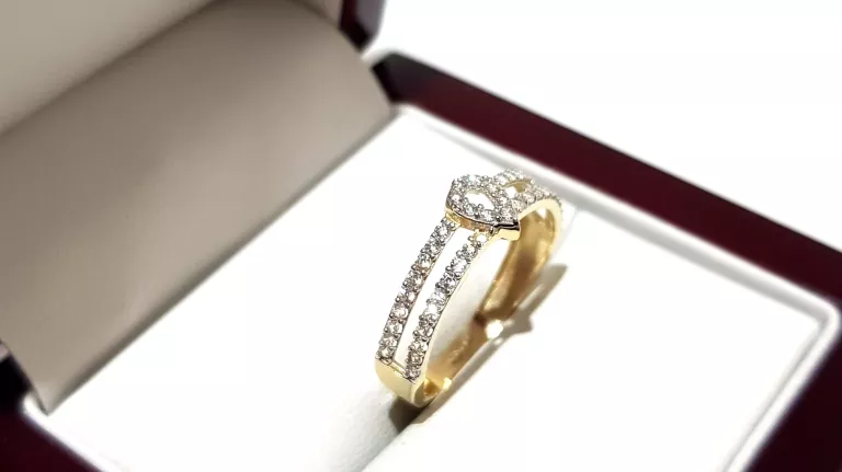 WYRÓB JUBILERSKI UŻYWANY ZŁOTY PIERSCIONEK PR585 R15 1,35G