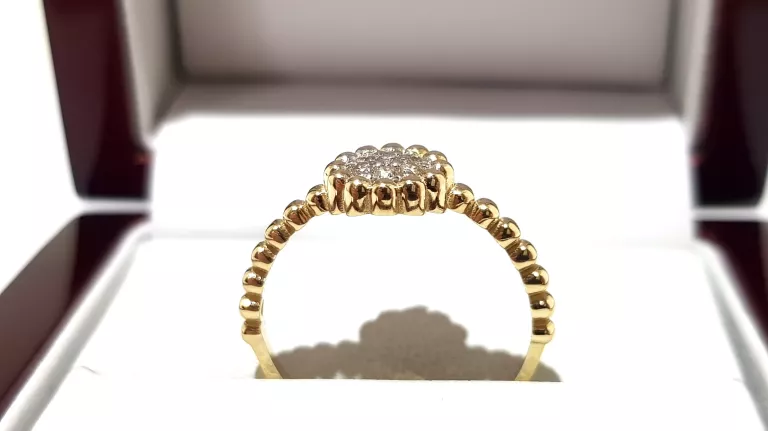 WYRÓB JUBILERSKI UŻYWANY ZŁOTY PIERŚCIONEK PR585 R14 1,44G