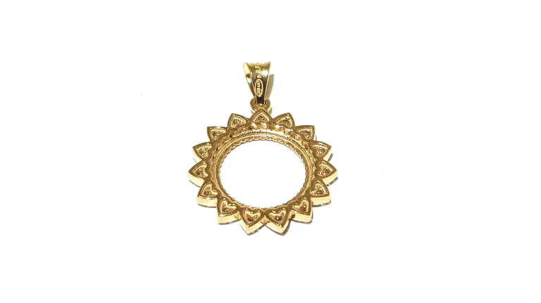 WYRÓB JUBILERSKI UŻYWANY ZŁOTA ZAWIESZKA PR585 SERDUSZKA ŚREDN.1,6CM 1,43G