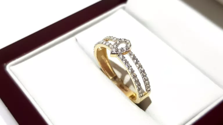 WYRÓB JUBILERSKI UŻYWANY ZŁOTY PIERSCIONEK PR585 R15 1,35G