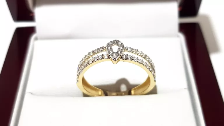 WYRÓB JUBILERSKI UŻYWANY ZŁOTY PIERSCIONEK PR585 R15 1,35G