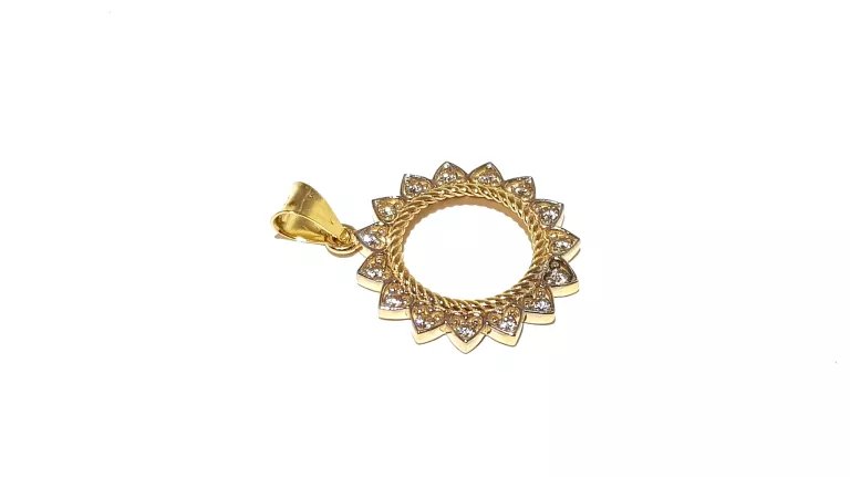 WYRÓB JUBILERSKI UŻYWANY ZŁOTA ZAWIESZKA PR585 SERDUSZKA ŚREDN.1,6CM 1,43G