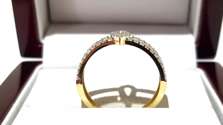 WYRÓB JUBILERSKI UŻYWANY ZŁOTY PIERSCIONEK PR585 R15 1,35G