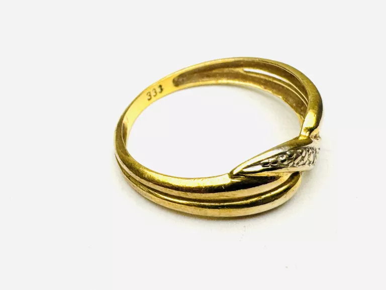 ZŁOTY  PIERŚCIONEK Z DIAMENTAMI PR.333 W.1,17G R12