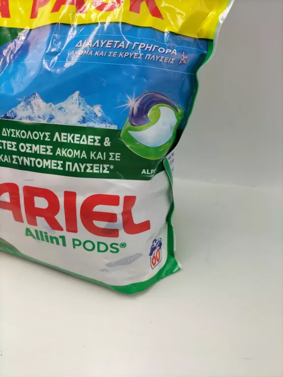 KAPSUŁKI DO PRANIA BIAŁEGO ARIEL MOUNTAIN SPRING ALLIN1 60SZT