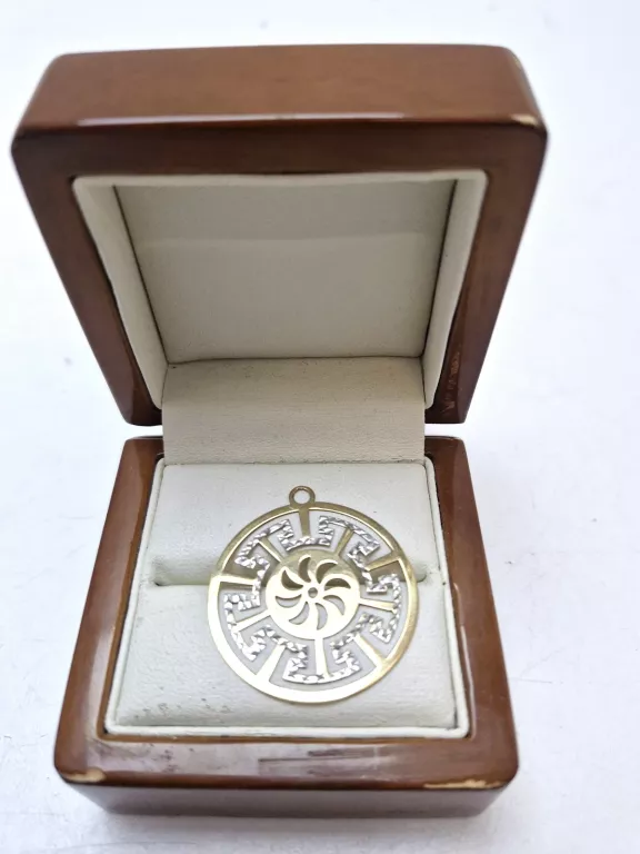 PIĘKNA ZŁOTA ZAWIESZKA, OKRĄGŁA, P 333, 1,63 G, 3 CM ŚREDNICY