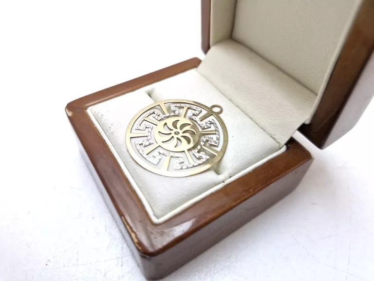 PIĘKNA ZŁOTA ZAWIESZKA, OKRĄGŁA, P 333, 1,63 G, 3 CM ŚREDNICY